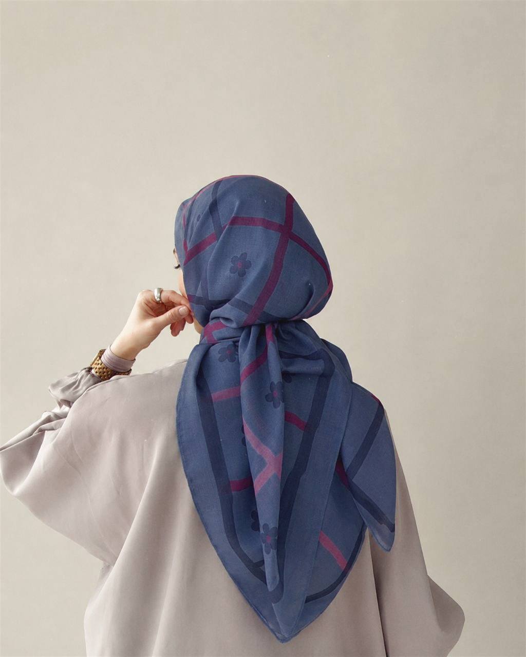 Kade Scarf in Blueberry Chalk - Image 3