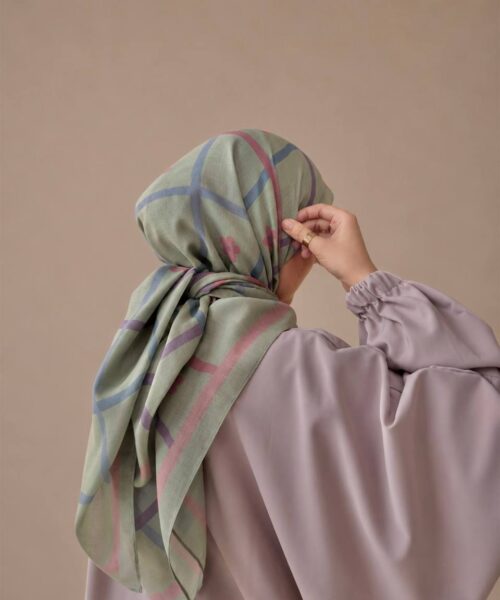 Alternative view of Kade Scarf in Pistachio Picnic