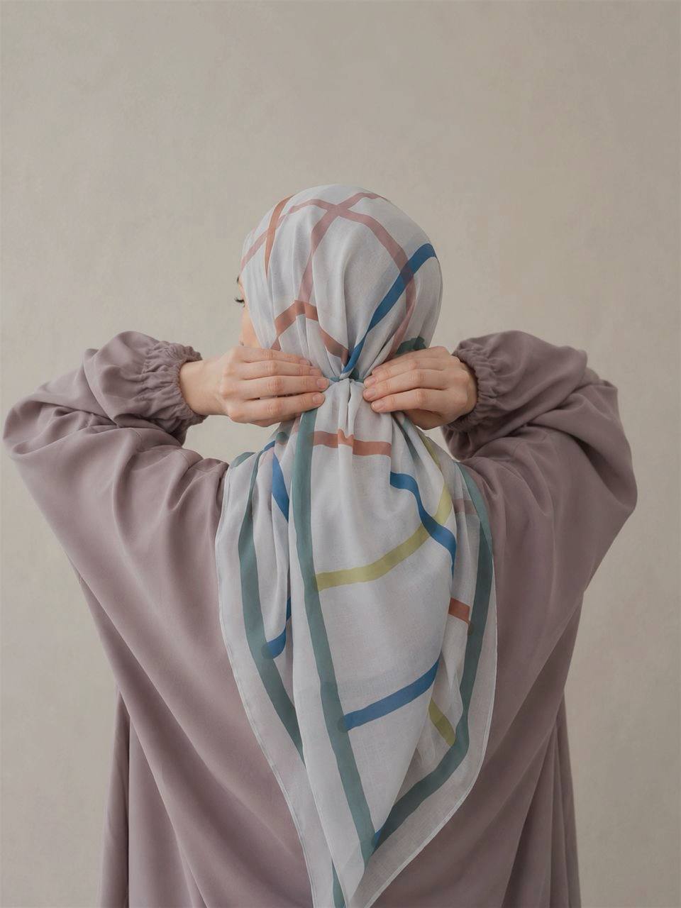 Kade Scarf in Playground Grid - Image 3