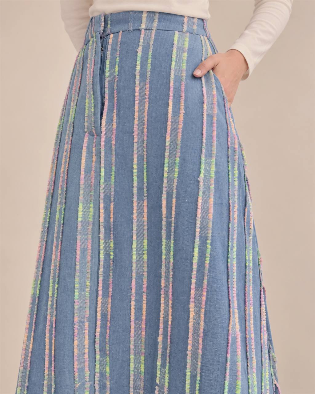 Tufted Skirt in Sky - Image 4