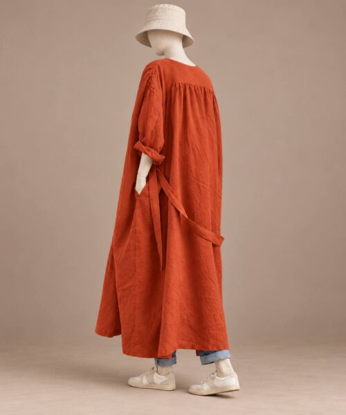 Alternative view of Milo Outer in Terracotta
