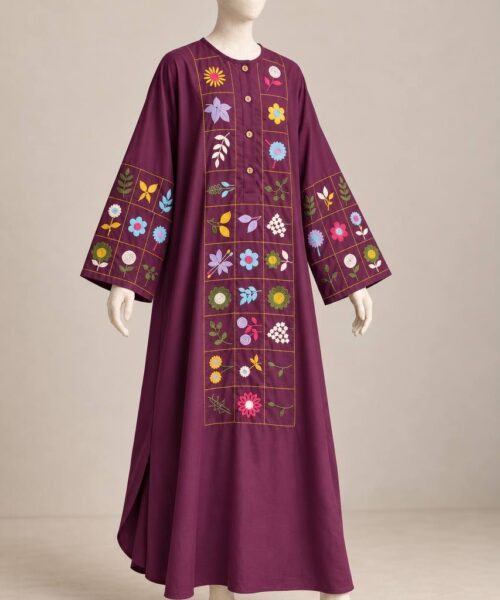 Mukhawar in Plum Berry